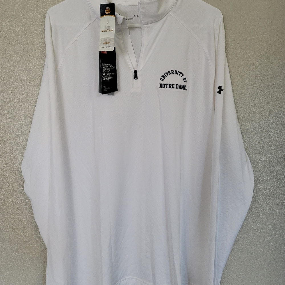 Notre Dame Under Armour long sleeve ¼ zip shirt